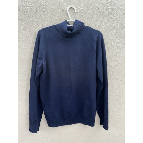 Architect Womens Sweater Size XL Peacoat Navy Blue Turtleneck Pullover NWTs - Picture 1 of 11
